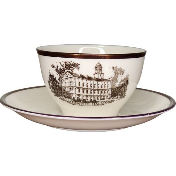 LENOX Architects' Tea Cup & Saucer 1933‎ Faneuil Hall - Picture 1 of 6